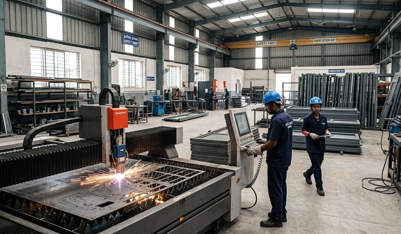 Industrial manufacturing facility interior