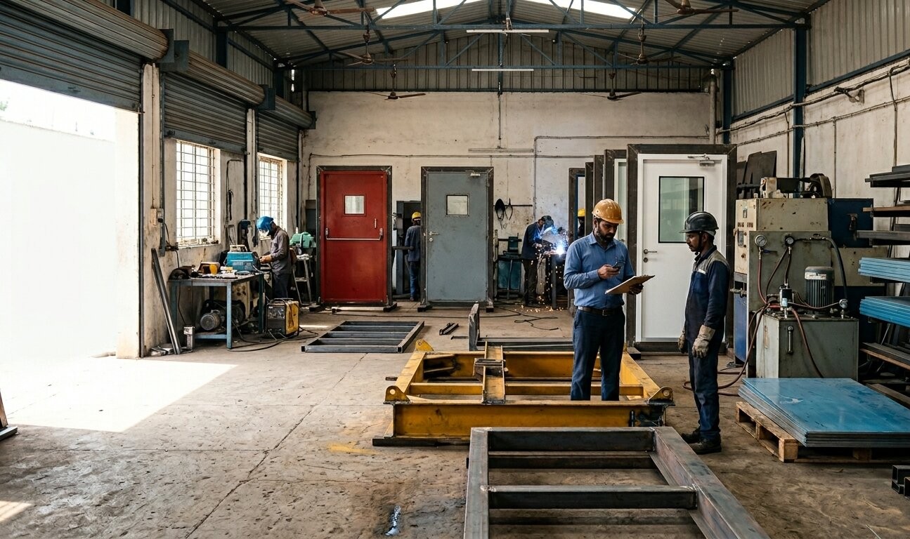 Industrial manufacturing facility interior