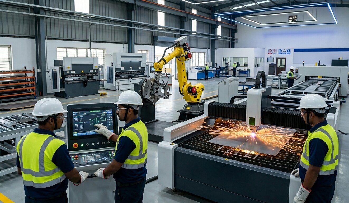 Industrial manufacturing facility interior